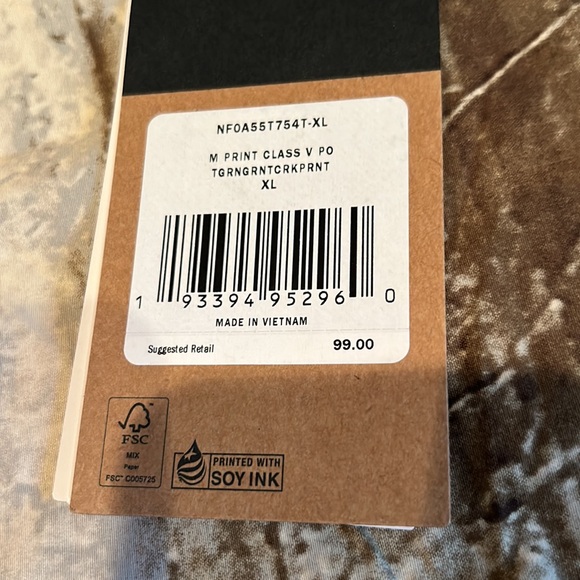 NWT NORTHFACE men’s print class v pullover in tea green granitic rock print XL - Picture 9 of 14